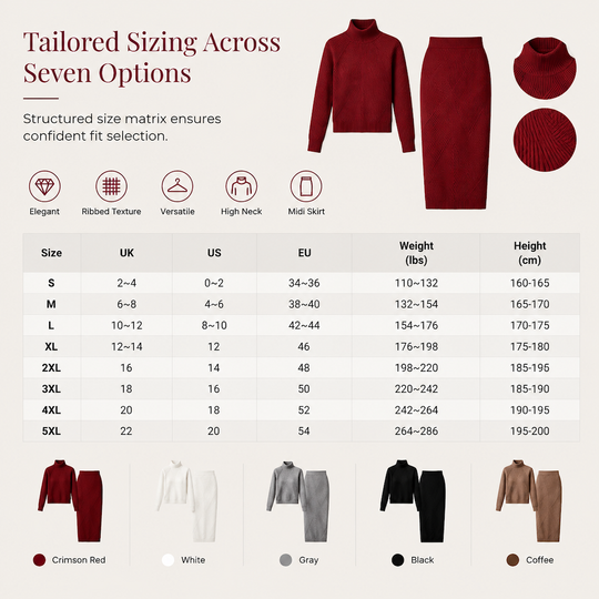 Women's Solid Color Turtleneck Knit Pullover Sweater and Skirt Set🥠𝙁𝙧𝙚𝙚 𝙎𝙝𝙞𝙥𝙥𝙞𝙣𝙜