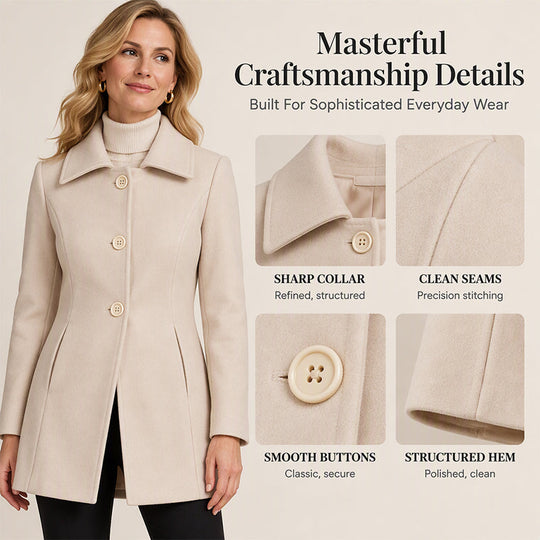 Women's Elegant Slim Fit Mid-Length Coat