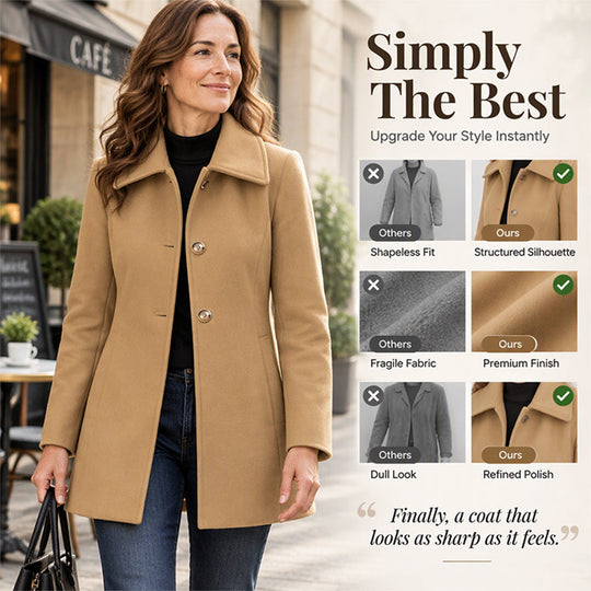 Women's Elegant Slim Fit Mid-Length Coat