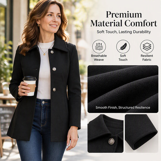 Women's Elegant Slim Fit Mid-Length Coat
