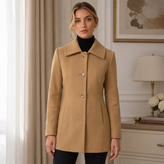 Women's Elegant Slim Fit Mid-Length Coat