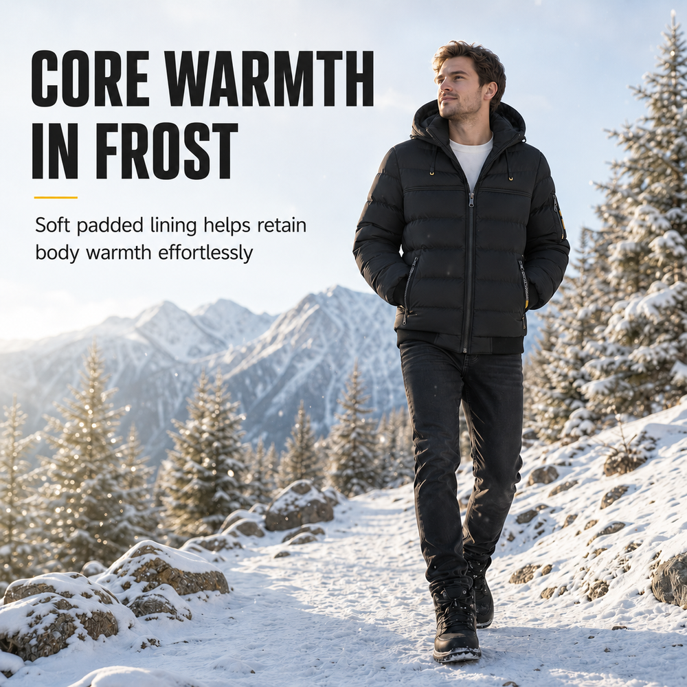 Men's Casual Winter Short Cotton-Padded Warm Insulated Coat