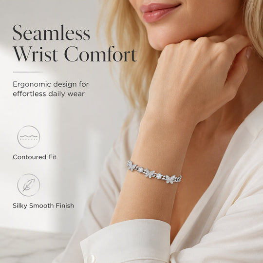 🦋 LIMITED-TIME 50% OFF! 💎 Iced-Out Zircon Butterfly Cuban Bracelet – Sparkly, Hypoallergenic, Secure Clasp