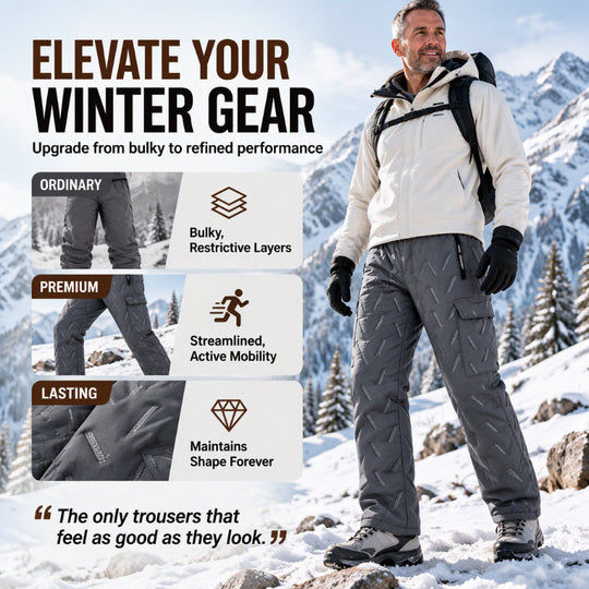 Men's Winter Plush-Lined Cargo Pants