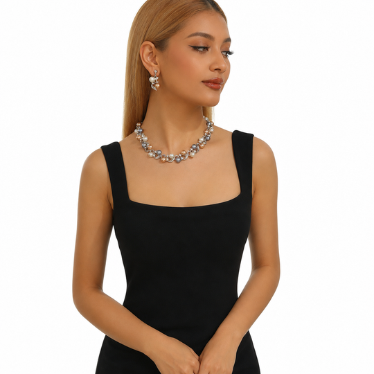 📢🖤Black Friday Sale🖤🌸Vintage Floral Jewelry Set – 2-Piece Leaf & Flower Bridal Accessories for Women