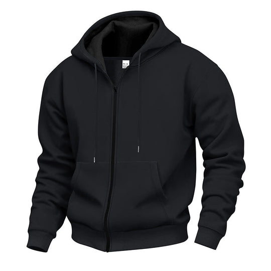 Men's Warm-Lined Full-Zip Hooded Sweatshirt
