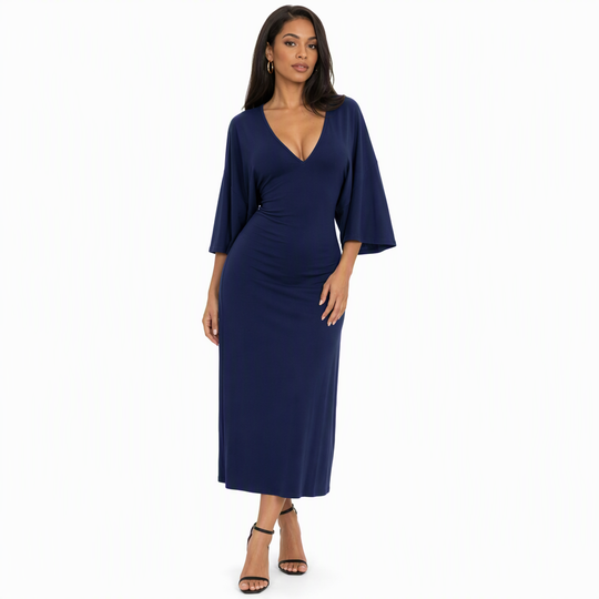 Women's Elegant Sexy V Neck Flare Half Sleeve Bodycon Fall Winter Dress