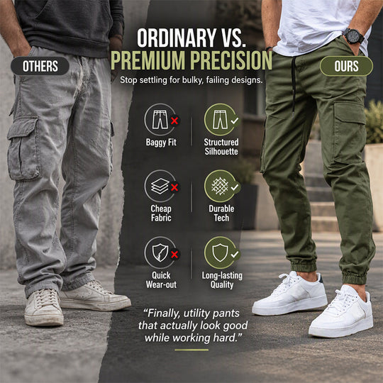 Men's Casual Outdoor Cargo Pants with Drawstring