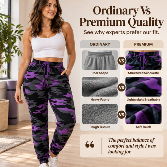Women's Casual Camouflage Cargo Joggers