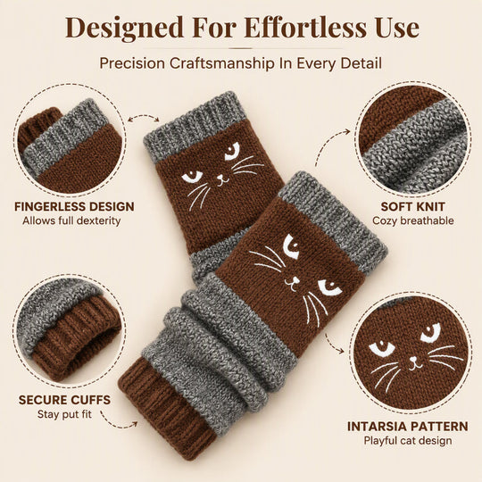 Winter Warm Half Finger Knitted Gloves