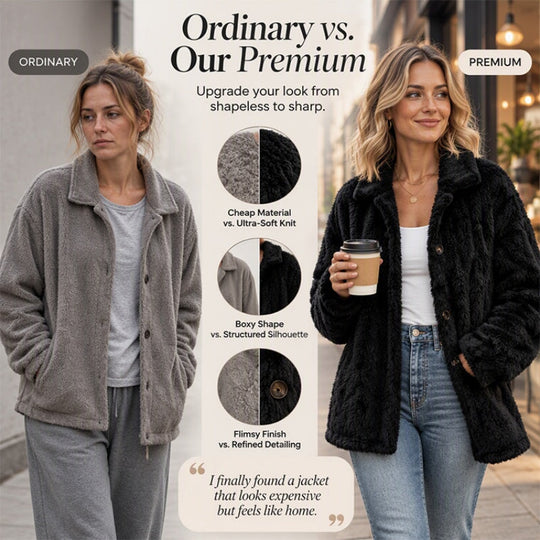 Women's Casual Plush Button-Down Jacket⚡𝙁𝙧𝙚𝙚 𝙎𝙝𝙞𝙥𝙥𝙞𝙣𝙜