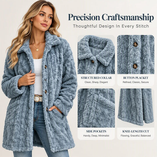 Women's Casual Plush Button-Down Jacket⚡𝙁𝙧𝙚𝙚 𝙎𝙝𝙞𝙥𝙥𝙞𝙣𝙜