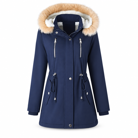 Women's Winter Parka Coat with Faux Fur Hood