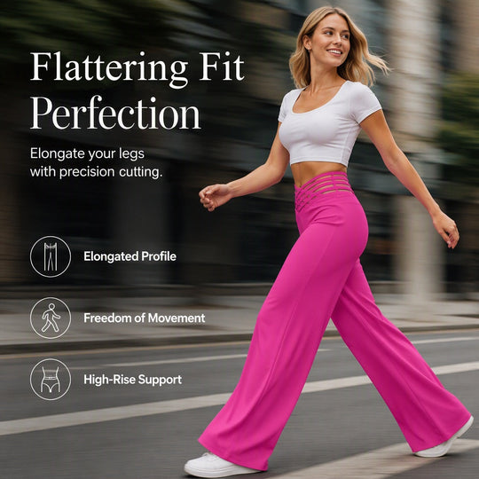 👖 Leg-Elongating Silhouette, Easy Everyday Comfort | Women's Casual High-Waisted Wide-Leg Pants