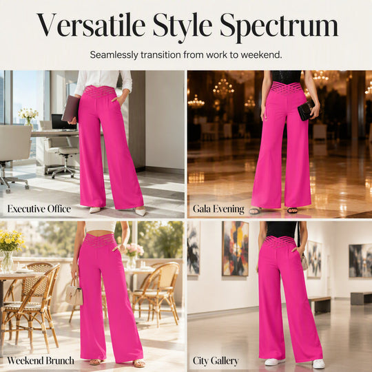 👖 Leg-Elongating Silhouette, Easy Everyday Comfort | Women's Casual High-Waisted Wide-Leg Pants