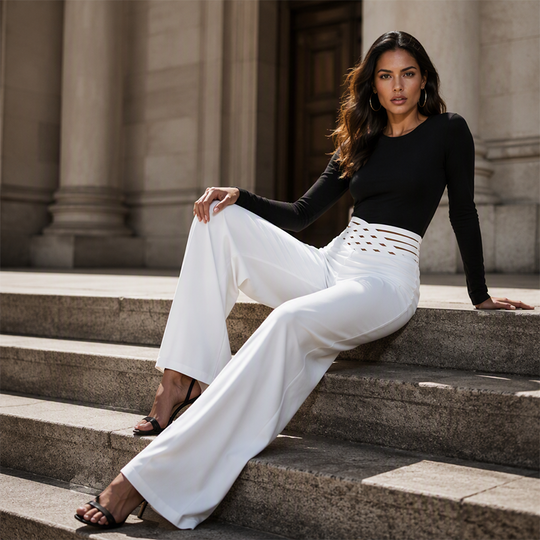 👖 Leg-Elongating Silhouette, Easy Everyday Comfort | Women's Casual High-Waisted Wide-Leg Pants