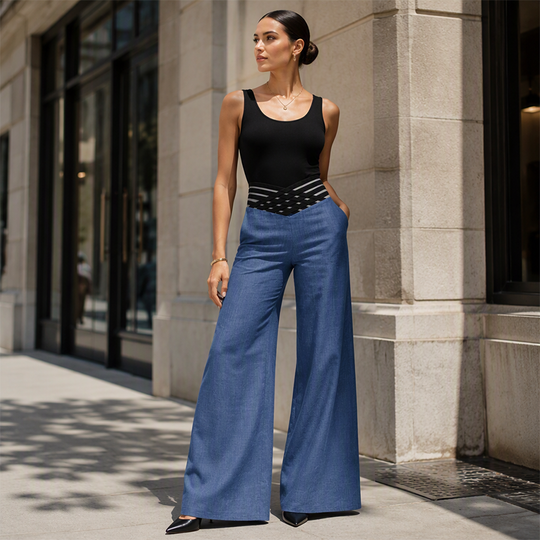 👖 Leg-Elongating Silhouette, Easy Everyday Comfort | Women's Casual High-Waisted Wide-Leg Pants