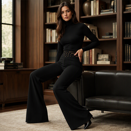 👖 Leg-Elongating Silhouette, Easy Everyday Comfort | Women's Casual High-Waisted Wide-Leg Pants
