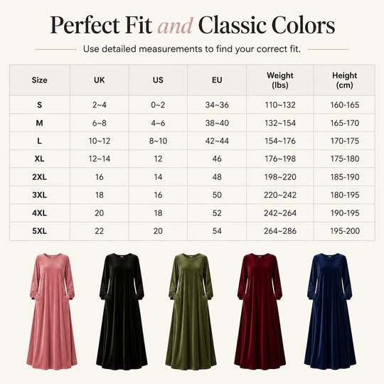 ☁️ Soft Velvet Feel, Easy Everyday Comfort | Women's Casual Velvet Crew Neck Dress with Pockets