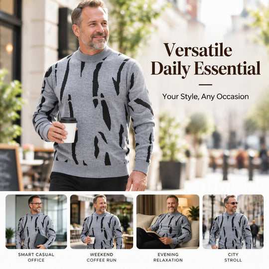 🍂 Men’s Slim Fit Turtleneck Sweater – Timeless Style, Cosy Comfort! 👔