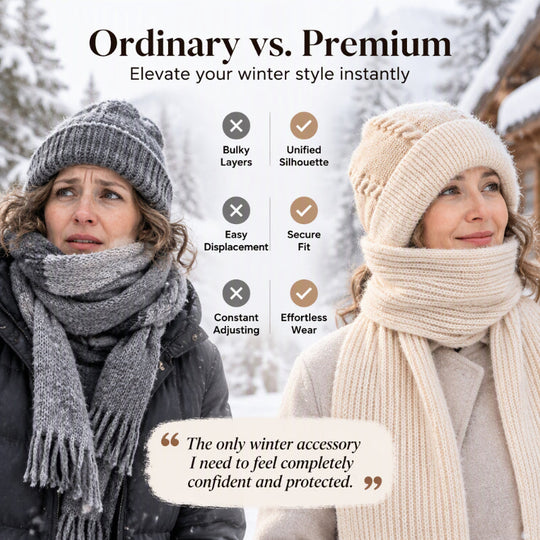 🧣 Toasty Comfort, Head-to-Neck Coverage | Women's Winter Warm Hooded Scarf