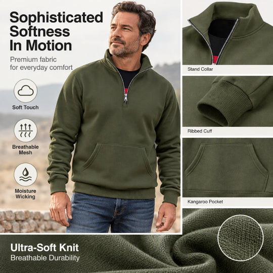 Men's Warm Half-Zip Sweatshirt