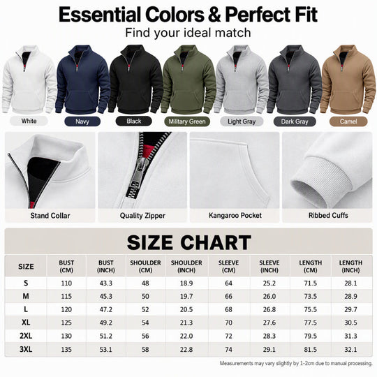 Men's Warm Half-Zip Sweatshirt