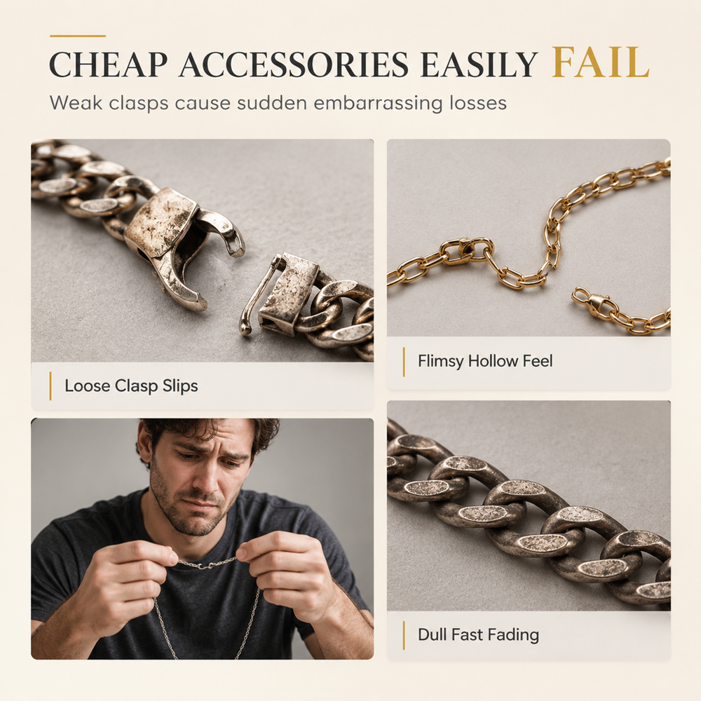 🔥🖤Black Friday Sale🖤📢⌚ Men's Vietnamese Sand-Gold Style Bracelet – Matte Sandblasted Finish & Watch Clasp💎