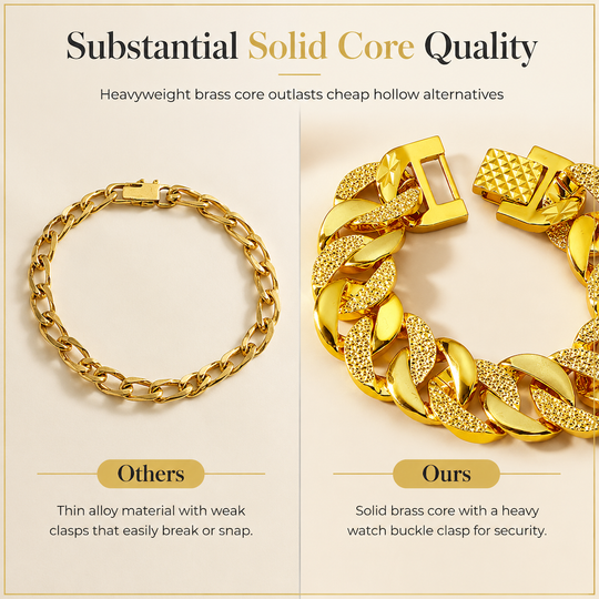 🔥🖤Black Friday Sale🖤📢⌚ Men's Vietnamese Sand-Gold Style Bracelet – Matte Sandblasted Finish & Watch Clasp💎