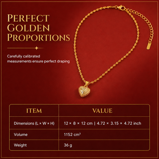 🌸🖤Black Friday Sale🖤 🌸Retro Heart Shaped for Women Copper Alloy Imitation Gold Clavicle Chain Jewelry