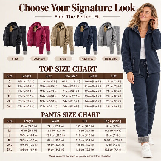 🧥 Soft Thermal Comfort, Easy Matching Set | Unisex Casual Thermal Jacket and Pants Set