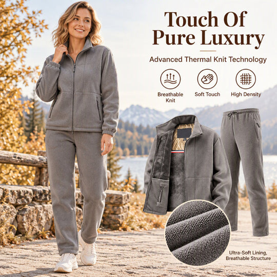 🧥 Soft Thermal Comfort, Easy Matching Set | Unisex Casual Thermal Jacket and Pants Set