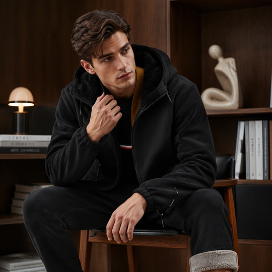 🧥 Soft Thermal Comfort, Easy Matching Set | Unisex Casual Thermal Jacket and Pants Set