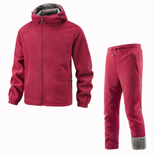 🧥 Soft Thermal Comfort, Easy Matching Set | Unisex Casual Thermal Jacket and Pants Set
