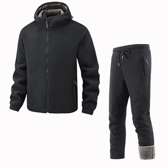 🧥 Soft Thermal Comfort, Easy Matching Set | Unisex Casual Thermal Jacket and Pants Set