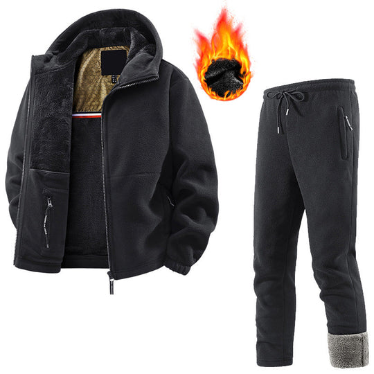 🧥 Soft Thermal Comfort, Easy Matching Set | Unisex Casual Thermal Jacket and Pants Set