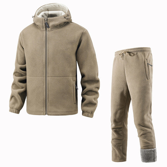 🧥 Soft Thermal Comfort, Easy Matching Set | Unisex Casual Thermal Jacket and Pants Set