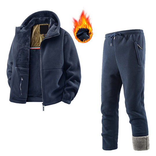 🧥 Soft Thermal Comfort, Easy Matching Set | Unisex Casual Thermal Jacket and Pants Set