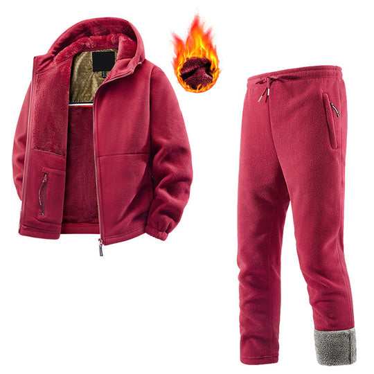 🧥 Soft Thermal Comfort, Easy Matching Set | Unisex Casual Thermal Jacket and Pants Set