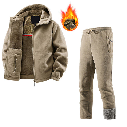 🧥 Soft Thermal Comfort, Easy Matching Set | Unisex Casual Thermal Jacket and Pants Set