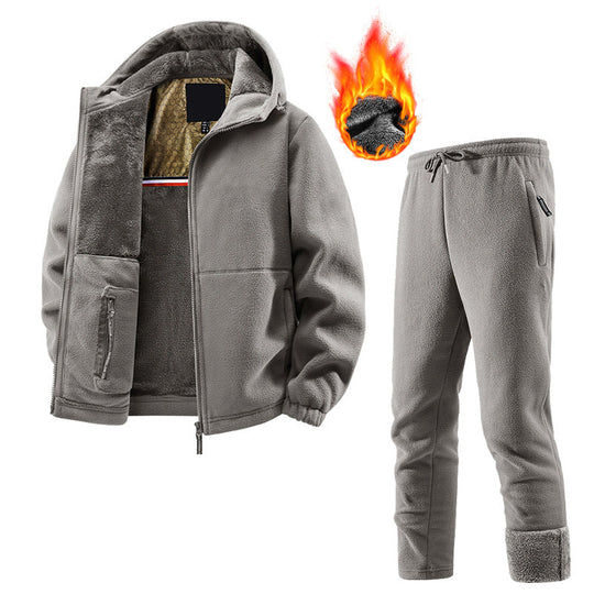 🧥 Soft Thermal Comfort, Easy Matching Set | Unisex Casual Thermal Jacket and Pants Set