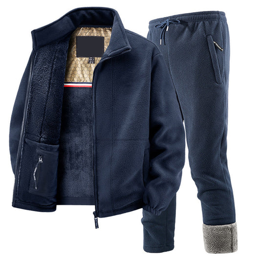 🧥 Soft Thermal Comfort, Easy Matching Set | Unisex Casual Thermal Jacket and Pants Set