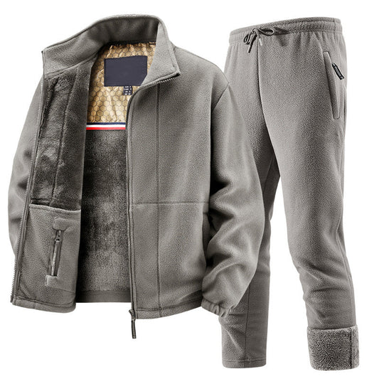 🧥 Soft Thermal Comfort, Easy Matching Set | Unisex Casual Thermal Jacket and Pants Set