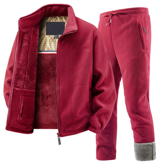 🧥 Soft Thermal Comfort, Easy Matching Set | Unisex Casual Thermal Jacket and Pants Set