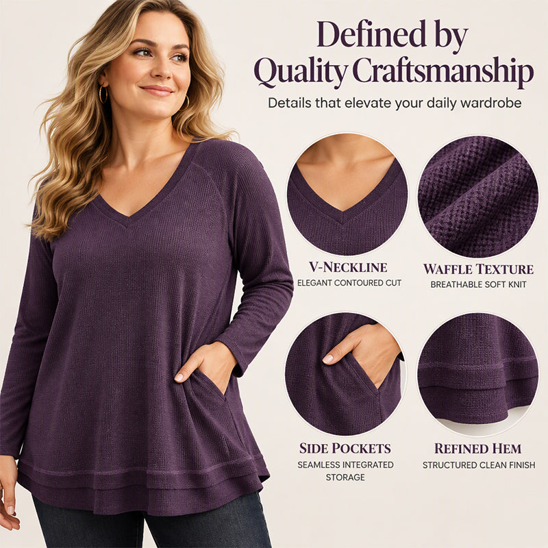Women's Textured Stitch Raglan Sleeve Sweatshirt