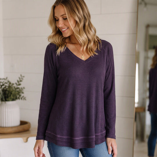 Women's Textured Stitch Raglan Sleeve Sweatshirt