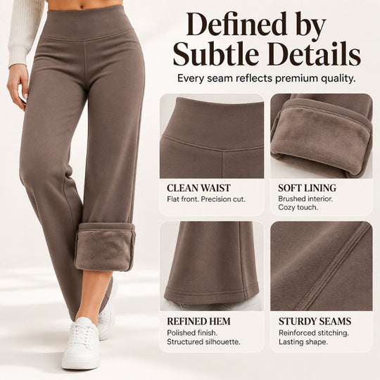 Women's High-Waisted Plush-Lined Flare Pants