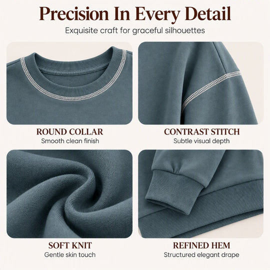👕 Relaxed Easy Comfort, Clean Neckline | Women's Casual Loose Crewneck Sweatshirt
