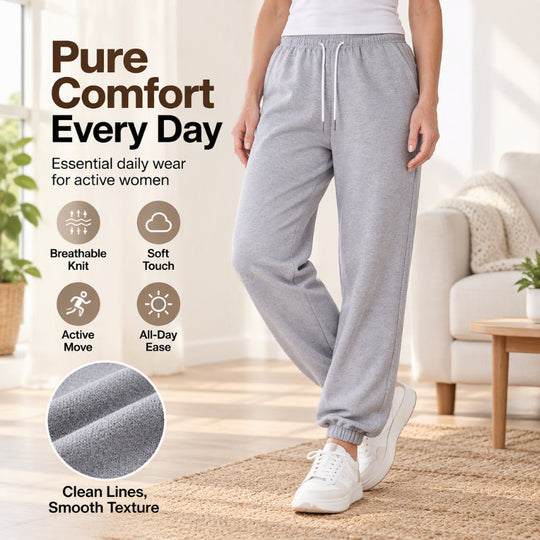 🏃 Move-Ready Comfort, Personalized Waist Fit | Women's Casual Athletic Joggers with Drawstring