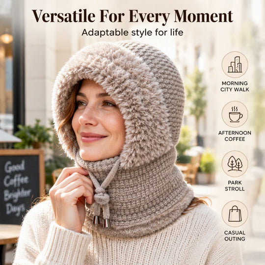🧶 Full Face & Neck Coverage, Toasty Core Warmth | Women's Outdoor Warm Knitted Balaclava Hat